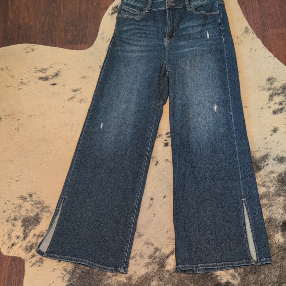 Dark Denim Wide-Leg Jeans for Women